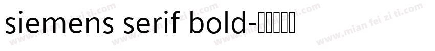 siemens serif bold字体转换